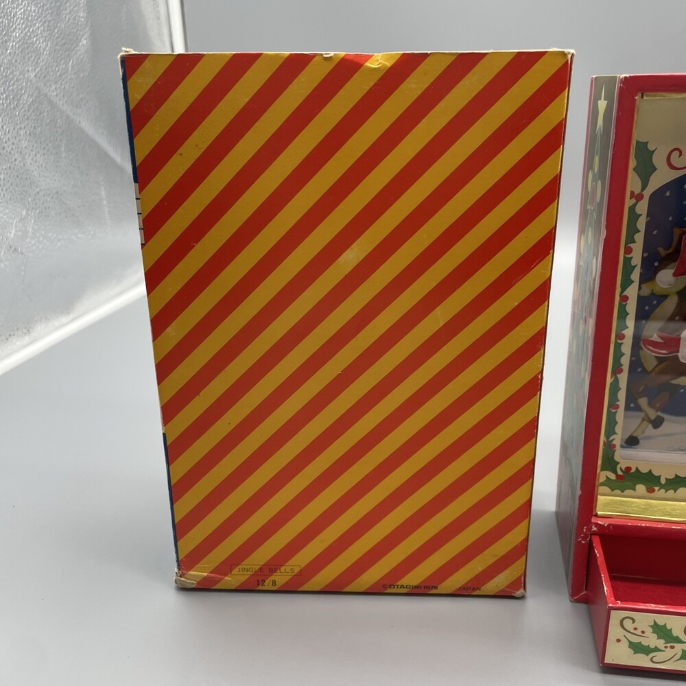 VINTAGE Otagiri DANCING SANTA & Reindeer - Jingle Bells MUSIC BOX 1979 - Picture 13 of 16